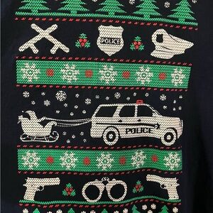 Police Christmas long sleeve shirt, 3xl